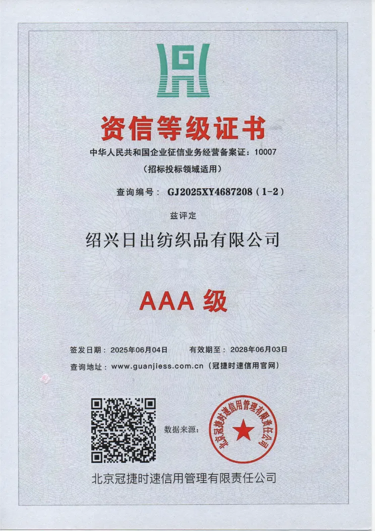 Credit Rating Certificate AAA