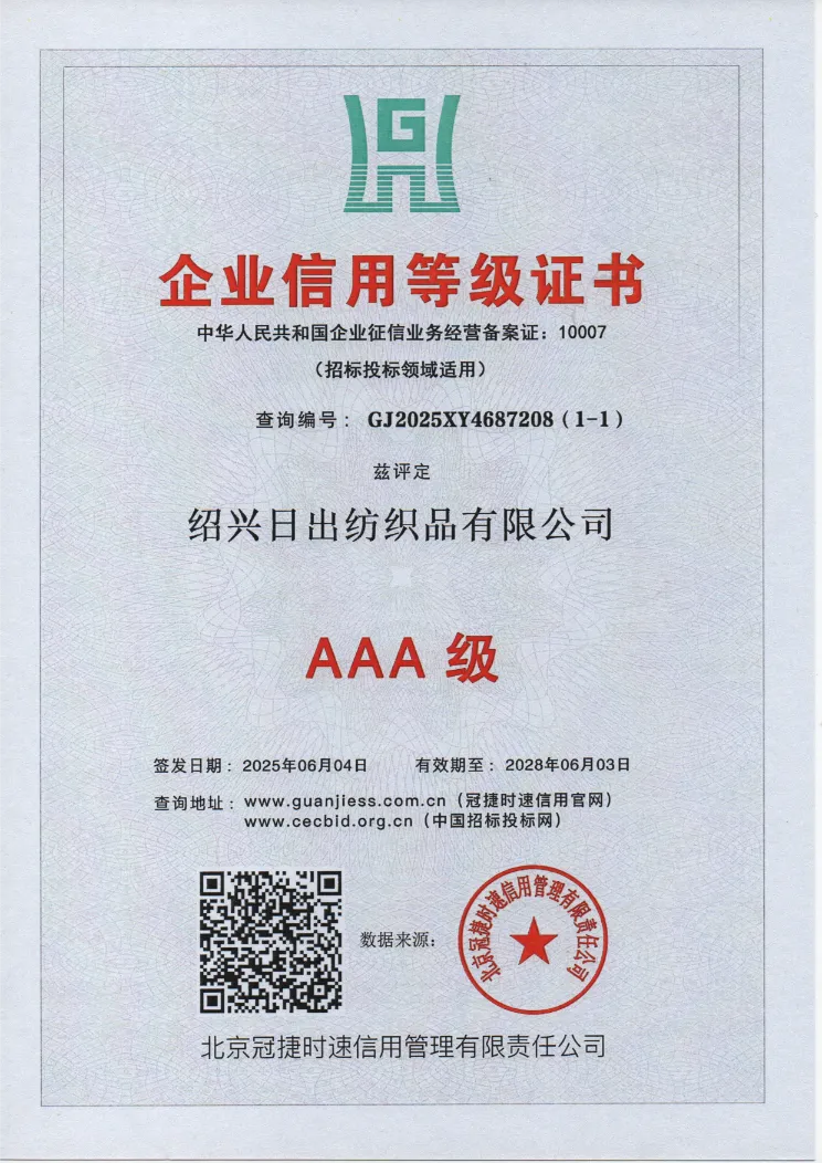 Enterprise Credit Rating Certificate AAA